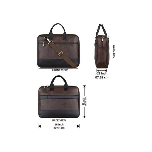 Leather Briefcase Shoulder Messenger Bag