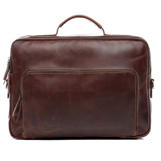 Brown Leather Executive Laptop Bag